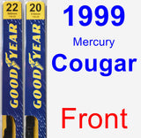 Front Wiper Blade Pack for 1999 Mercury Cougar - Premium