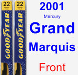 Front Wiper Blade Pack for 2001 Mercury Grand Marquis - Premium