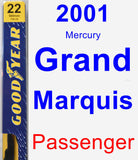 Passenger Wiper Blade for 2001 Mercury Grand Marquis - Premium