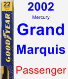 Passenger Wiper Blade for 2002 Mercury Grand Marquis - Premium