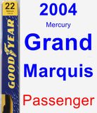 Passenger Wiper Blade for 2004 Mercury Grand Marquis - Premium