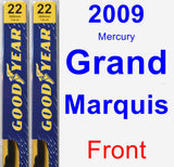 Front Wiper Blade Pack for 2009 Mercury Grand Marquis - Premium