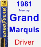 Driver Wiper Blade for 1981 Mercury Grand Marquis - Premium