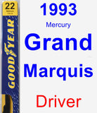 Driver Wiper Blade for 1993 Mercury Grand Marquis - Premium