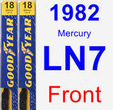 Front Wiper Blade Pack for 1982 Mercury LN7 - Premium