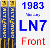 Front Wiper Blade Pack for 1983 Mercury LN7 - Premium