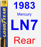 Rear Wiper Blade for 1983 Mercury LN7 - Premium