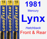 Front & Rear Wiper Blade Pack for 1981 Mercury Lynx - Premium