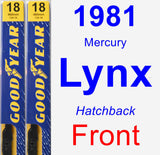 Front Wiper Blade Pack for 1981 Mercury Lynx - Premium