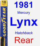 Rear Wiper Blade for 1981 Mercury Lynx - Premium