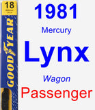 Passenger Wiper Blade for 1981 Mercury Lynx - Premium