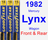 Front & Rear Wiper Blade Pack for 1982 Mercury Lynx - Premium