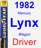 Driver Wiper Blade for 1982 Mercury Lynx - Premium