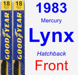 Front Wiper Blade Pack for 1983 Mercury Lynx - Premium