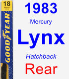 Rear Wiper Blade for 1983 Mercury Lynx - Premium