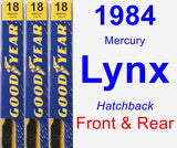 Front & Rear Wiper Blade Pack for 1984 Mercury Lynx - Premium