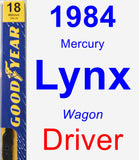 Driver Wiper Blade for 1984 Mercury Lynx - Premium