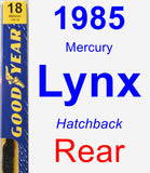 Rear Wiper Blade for 1985 Mercury Lynx - Premium