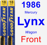 Front Wiper Blade Pack for 1986 Mercury Lynx - Premium