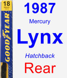 Rear Wiper Blade for 1987 Mercury Lynx - Premium