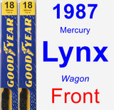 Front Wiper Blade Pack for 1987 Mercury Lynx - Premium