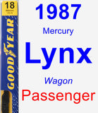 Passenger Wiper Blade for 1987 Mercury Lynx - Premium