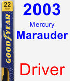 Driver Wiper Blade for 2003 Mercury Marauder - Premium