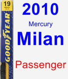 Passenger Wiper Blade for 2010 Mercury Milan - Premium