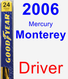 Driver Wiper Blade for 2006 Mercury Monterey - Premium