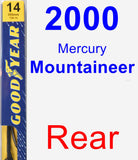 Rear Wiper Blade for 2000 Mercury Mountaineer - Premium