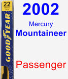 Passenger Wiper Blade for 2002 Mercury Mountaineer - Premium