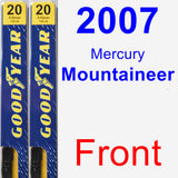 Front Wiper Blade Pack for 2007 Mercury Mountaineer - Premium