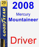 Driver Wiper Blade for 2008 Mercury Mountaineer - Premium