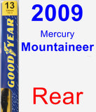 Rear Wiper Blade for 2009 Mercury Mountaineer - Premium