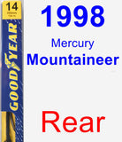 Rear Wiper Blade for 1998 Mercury Mountaineer - Premium