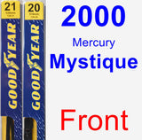 Front Wiper Blade Pack for 2000 Mercury Mystique - Premium