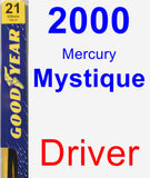 Driver Wiper Blade for 2000 Mercury Mystique - Premium