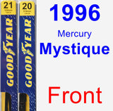 Front Wiper Blade Pack for 1996 Mercury Mystique - Premium