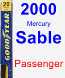 Passenger Wiper Blade for 2000 Mercury Sable - Premium