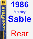 Rear Wiper Blade for 1986 Mercury Sable - Premium