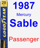 Passenger Wiper Blade for 1987 Mercury Sable - Premium