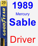 Driver Wiper Blade for 1989 Mercury Sable - Premium