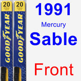 Front Wiper Blade Pack for 1991 Mercury Sable - Premium