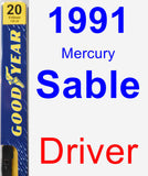 Driver Wiper Blade for 1991 Mercury Sable - Premium