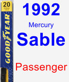 Passenger Wiper Blade for 1992 Mercury Sable - Premium