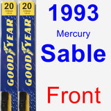 Front Wiper Blade Pack for 1993 Mercury Sable - Premium