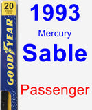 Passenger Wiper Blade for 1993 Mercury Sable - Premium