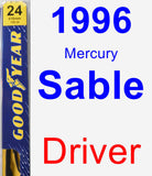 Driver Wiper Blade for 1996 Mercury Sable - Premium