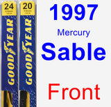 Front Wiper Blade Pack for 1997 Mercury Sable - Premium