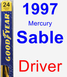 Driver Wiper Blade for 1997 Mercury Sable - Premium